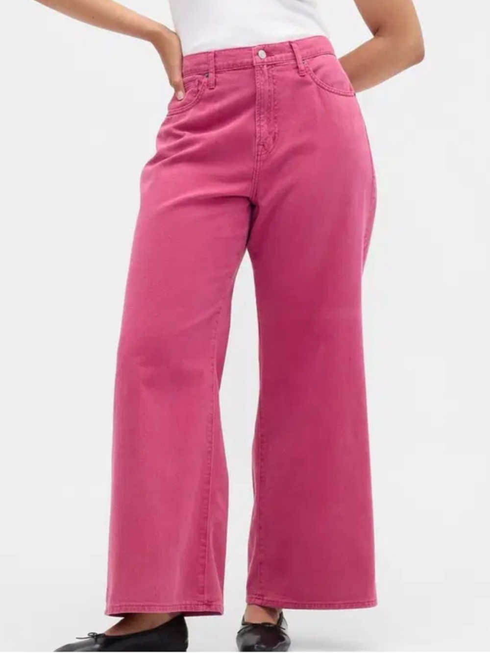 Gap high rise Pink Wide-Leg jeans